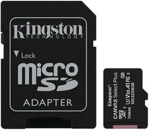 SDCS3/512GB - Kingston Canvas Select Plus Gen3 512GB - Carte microSD avec adaptateur SD (Class 10 - UHS-I - U3 - V30 - A1)