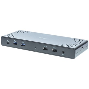 C31FLAT2PDPRO100W - i-tec - Station d’accueil USB-C triple écran avec HDMI, 2x DP, LAN et PD 100W (chargeur inclus)