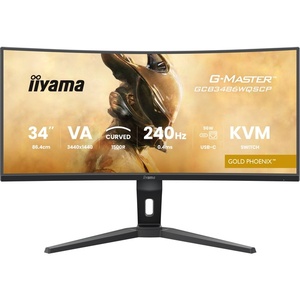 GCB3486WQSCP-B1 - iiyama G-Master GCB3486WQSCP-B1 - 34" WQHD incurvé 1500R 21:9 0.4ms 240Hz VA - 2x HDMI, DP et USB-C (PD 95W)